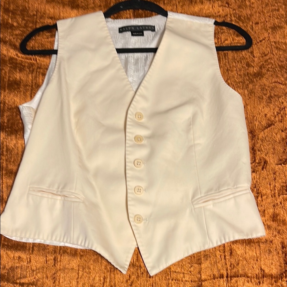 Ralph Lauren Ivory Sleeveless Vest